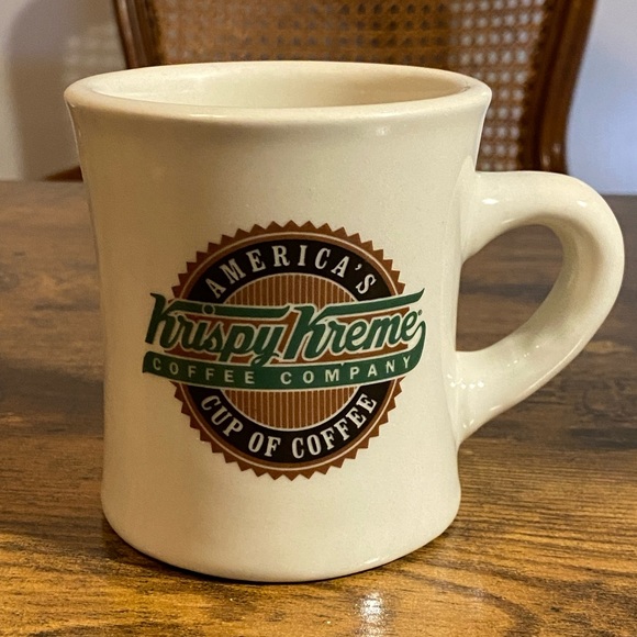 Pair Of Vintage Krispy Kreme Thick Heavy Ceramic Coffee Mug - Picture 4 of 9